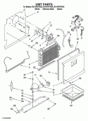 UNIT PARTS Diagram and Parts List for EV187NYRQ05  Whirlpool Freezer