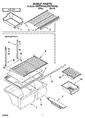 SHELF PARTS, OPTIONAL PARTS Diagram and Parts List for ET8WTMXKT08  Whirlpool Refrigerator