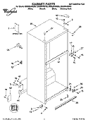 CABINET PARTS Diagram and Parts List for GR2SHKXMQ00  Whirlpool Refrigerator