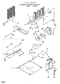 UNIT Diagram and Parts List for ET18NKXJW01  Whirlpool Refrigerator