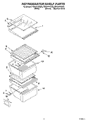 REFRIGERATOR SHELF PARTS Diagram and Parts List for TS25AFXKS03  Estate Refrigerator
