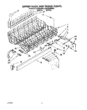 UPPER RACK AND TRACK Diagram and Parts List for KUDA23SB0  KitchenAid Dishwasher