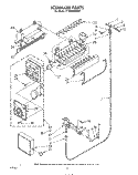 ICE MAKER Diagram and Parts List for ET22DMXSW01  Whirlpool Refrigerator