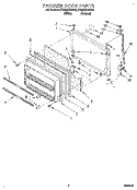 FREEZER DOOR Diagram and Parts List for ET20NKXAW05  Whirlpool Refrigerator