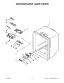 REFRIGERATOR LINER PARTS Diagram and Parts List for GB2FHDXWQ07  Whirlpool Refrigerator