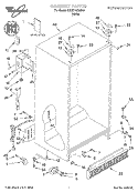 CABINET, LITERATURE Diagram and Parts List for 3XART732GW01  Whirlpool Refrigerator