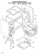 OVEN CHASSIS Diagram and Parts List for KGRT607HBS9  KitchenAid Range