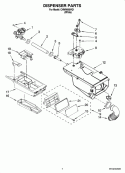 DISPENSER PARTS Diagram and Parts List for CHW9900VQ1  Whirlpool Washer