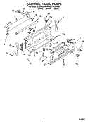 CONTROL PANEL PARTS Diagram and Parts List for GLP84900  Whirlpool Range