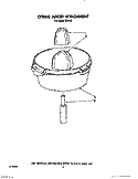 CITRUS JUICER ATTACHMENT Diagram and Parts List for KFP403  Whirlpool Food Processor