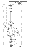 BRAKE AND DRIVE TUBE PARTS Diagram and Parts List for 1CLXR7244PT1  Whirlpool Washer