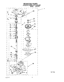 GEARCASE Diagram and Parts List for LTG6234AW1  Whirlpool Washer Dryer Combo