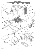 UNIT PARTS Diagram and Parts List for KSRA22FKSS00  KitchenAid Refrigerator