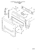 CONTROL PANEL Diagram and Parts List for SF357BEHW5  Whirlpool Range