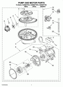 PUMP AND MOTOR PARTS Diagram and Parts List for KUDM03FTBL3  KitchenAid Dishwasher