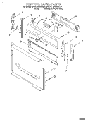 CONTROL PANEL Diagram and Parts List for SF310BEGN1  Whirlpool Range