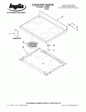 COOKTOP PARTS Diagram and Parts List for IVP85800  Inglis Range
