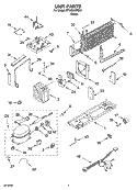 UNIT PARTS Diagram and Parts List for RT18SKXRD01  Roper Refrigerator