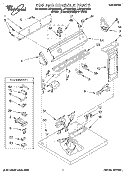 TOP AND CONSOLE, LIT/OPTIONAL Diagram and Parts List for LGV6634BW2  Whirlpool Dryer
