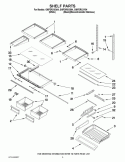 SHELF PARTS Diagram and Parts List for GI6FDRXXB04  Whirlpool Refrigerator