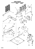 UNIT Diagram and Parts List for ET19RKXGT03  Whirlpool Refrigerator