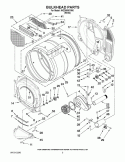 BULKHEAD PARTS Diagram and Parts List for WGD9050XW0  Whirlpool Dryer