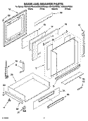 DOOR AND DRAWER PARTS Diagram and Parts List for KGRK806PBL00  KitchenAid Range