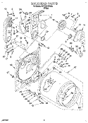 BULKHEAD Diagram and Parts List for KGYW877BWH0  KitchenAid Dryer