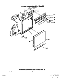 FRAME AND CONSOLE Diagram and Parts List for DU8000XX0  Whirlpool Dishwasher
