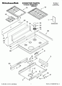 COOKTOP PARTS Diagram and Parts List for KDRS807SSS03  KitchenAid Range