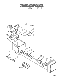 FREEZER INTERIOR Diagram and Parts List for RS22BRXAL01  Roper Refrigerator