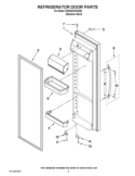 REFRIGERATOR DOOR PARTS Diagram and Parts List for 6GD5SHGXSS09  Whirlpool Refrigerator