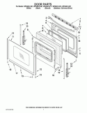 DOOR PARTS Diagram and Parts List for WFG361LVS1  Whirlpool Range