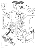 CABINET PARTS Diagram and Parts List for LGR4634PT0  Whirlpool Dryer