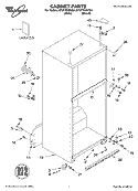 CABINET PARTS Diagram and Parts List for ET9FTKXKQ04  Whirlpool Refrigerator