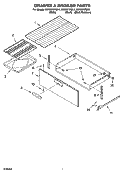 DRAWER & BROILER PARTS, OPTIONAL PARTS Diagram and Parts List for KERI201PBL1  KitchenAid Range