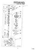 GEARCASE Diagram and Parts List for GSQ9612KT1  Whirlpool Washer