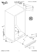 CABINET Diagram and Parts List for EV120FXEN01  Whirlpool Freezer