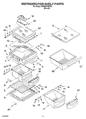 REFRIGERATOR SHELF Diagram and Parts List for 4KSRS27CHT02  KitchenAid Refrigerator
