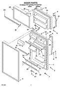 DOOR PARTS Diagram and Parts List for RT21LMXKQ09  Roper Refrigerator