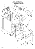 SECTION Diagram and Parts List for LER4634EZ2  Whirlpool Dryer