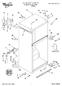 CABINET, LITERATURE Diagram and Parts List for 6ET19DKXFW03  Whirlpool Refrigerator