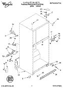 CABINET Diagram and Parts List for ET18HPXDN00  Whirlpool Refrigerator