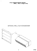 OPTIONAL WALL CAP ACCESSORIES Diagram and Parts List for RC8900XXW0  Whirlpool Cooktop