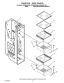 FREEZER LINER PARTS Diagram and Parts List for KSF26C4XYB00  KitchenAid Refrigerator