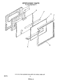 OVEN DOOR Diagram and Parts List for RM278BXV2  Whirlpool Microwave Oven Combo