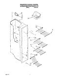 FREEZER LINER Diagram and Parts List for RS20CKXAW00  Roper Refrigerator