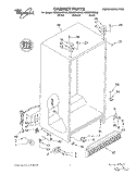 CABINET Diagram and Parts List for ED22DFXBB00  Whirlpool Refrigerator