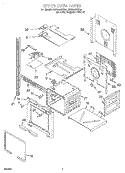 UPPER OVEN Diagram and Parts List for RBD245PDB4  Whirlpool Wall Oven