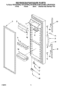 REFRIGERATOR DOOR PARTS Diagram and Parts List for KSRJ22CNWH00  KitchenAid Refrigerator